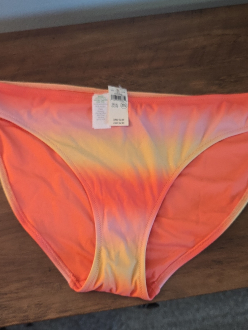 aerie Coral to Yellow Ombre Bikini Bottom